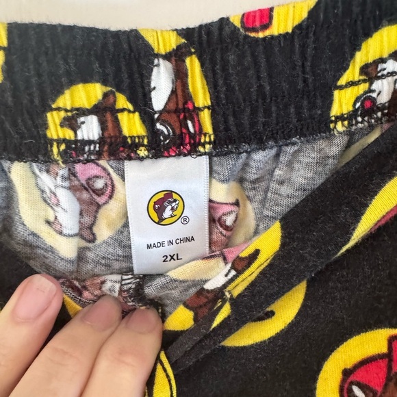 Buc-ee's Pajama Pants Men’s 2XL Black Logo Print 100% Cotton Lounge Sleepwear - Picture 3 of 6
